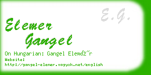 elemer gangel business card